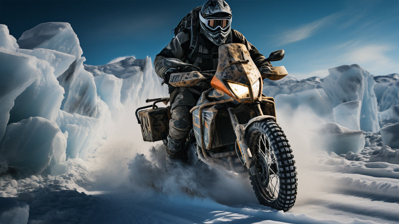 Motorrad-Expeditionen in die Arktis und Antarktis