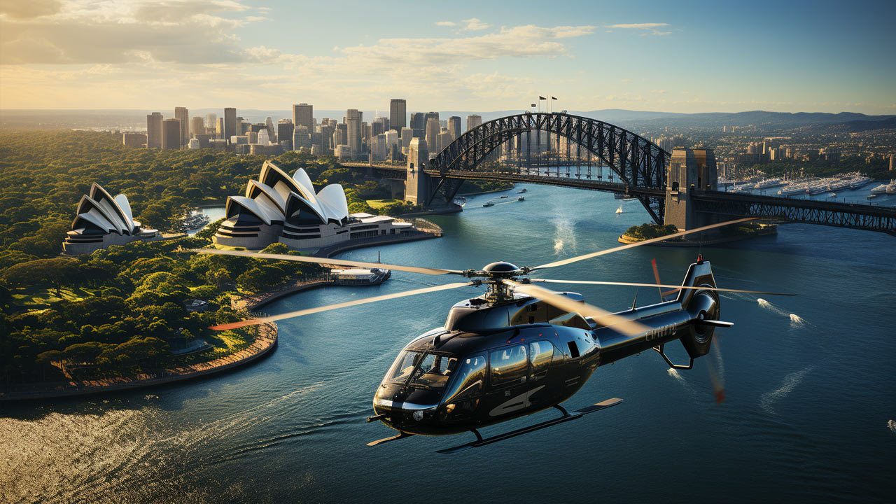 img Sydney aus der Luft Eine Helikopter Tour ueber die Harbour Bridge und das Opernhaus