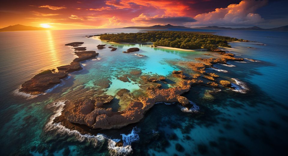 img Helikopter Tour ueber das Great Barrier Reef Farbenpracht aus der Luft